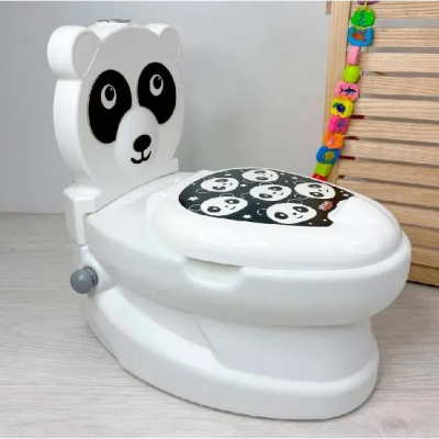 Горщик ПАНДА (спинка, знімний горщик, тримач для паперу, звуки води, підсвічування кнопки, в коробці) Pilsan 07-561