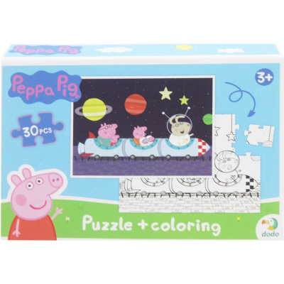 Пазли + розмальовка  Peppa pig, 30 елем. Dodo 200117