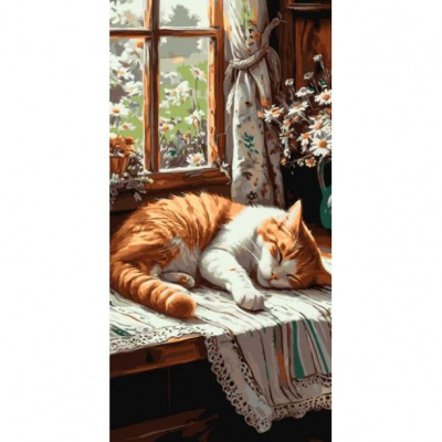 Картина за номерами Рудий котик 40*80 см Origami LW5163