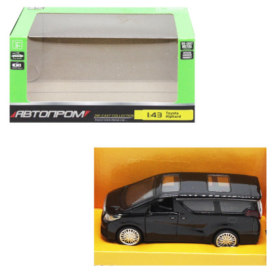 Машина АВТОПРОМ Toyota Alphard, чорний Автопром 4329