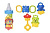 Набір брязкалець в колбі 26,5x10x10 см YG Toys (БЛАКИТНИЙ) huan le xing toys 997-63A