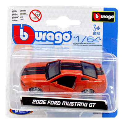 Машинка металева (колекційна) 2006 Ford Mustang GT, помаранчевий Bburago 18-59000