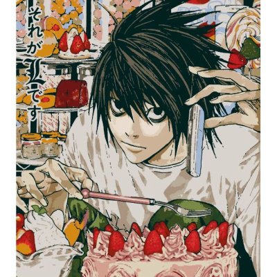 Картина по номерах аніме  Death Note. L 40х50 см Riviera Blanca RB-1018