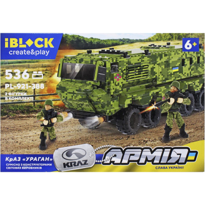 Конструктор КрАЗ УРАГАН, 536 дет. iBLOCK PL-921-388