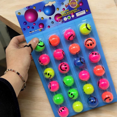 Мʼячики-стрибунці Смайли, 3,2 см, 24 штуки MIC KA-23-1883