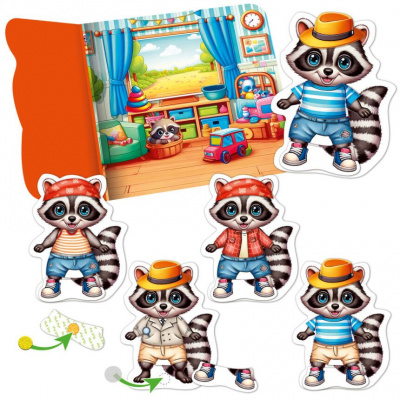 Гра розвиваюча Vladi Toys з липучками Єнотик Vladi Toys VT1320-02