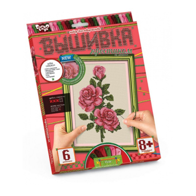 Вишивка хрестиком по номерам, Троянди Dankotoys VK-01-10