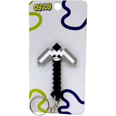 Брелок (3D друк) Minecraft Pickaxe Tool / Кайло Keychain, Залізний OYTOY 1030100