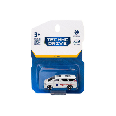 Дитяча автомодель "Швидка допомога" TechnoDrive 250421CG-5, масштаб 1:64
