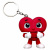 Брелок 3d друк СЕРДЦЕ РУХОМЕ, KEYCHAIN MIC KCHN105