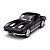 Автомодель - CHEVROLET CORVETTE SPLIT WINDOW 1963 (матовий чорний) TechnoDrive 250411U