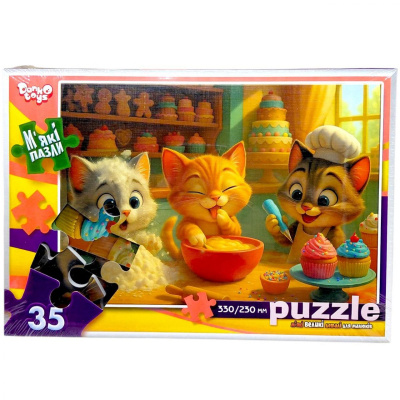 МʼЯКІ ПАЗЛИ 35 ЕЛЕМЕНТІВ (КОТИ КОНДИТЕРИ) Dankotoys S35-11-01,02,03,04...16