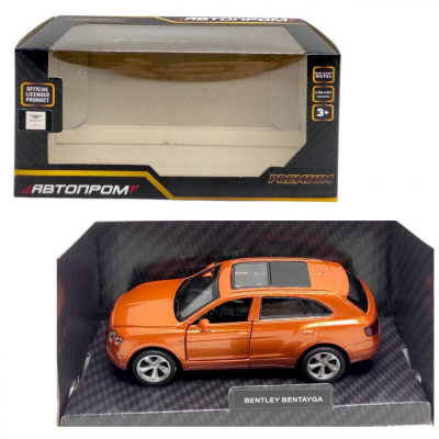 Машинка металева BENTLEY BENTAYGA, (ПОМАРАНЧЕВА) Автопром 4312