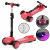 Самокат триколісний Best Scooter, світло, дим (рожевий) Best Scooter LT-11746