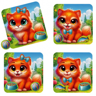 Гра розвиваюча Vladi Toys магнітна Емоції Кошеняти (укр) Vladi Toys VT3220-05