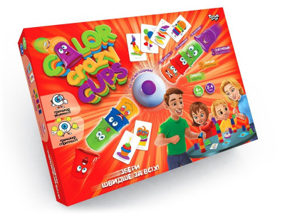 Настільна розважальна гра Color Crazy Cups, укр Dankotoys CCC-01-01U