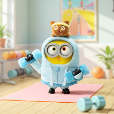 Колекційна м'яка іграшка з кільцем Посіпаки Pop Top 52Toys 25ZB301XHRTJ001 серії Bob & Tim
