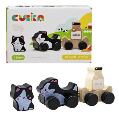 Дерев’яна іграшка Веселі кошенята Cubika 15450