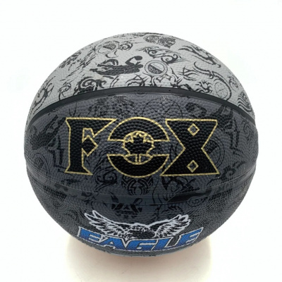 М'яч баскетбольний Fox ball №7 NE-BAS-1027, чорно-сірий