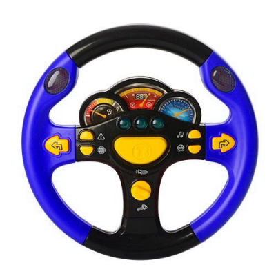 Дитячий автотренажер "Я теж рулю" 7737 музичний  Синій