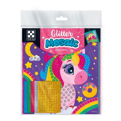 Набір для творчості з блискучою мозаїкою «Єдиноріг та морозиво» Vladi Toys VT4511-12
