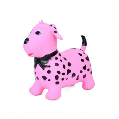 Дитяча іграшка-стрибун "Цуценя" MS 4160(Pink) гума, до 20 кг