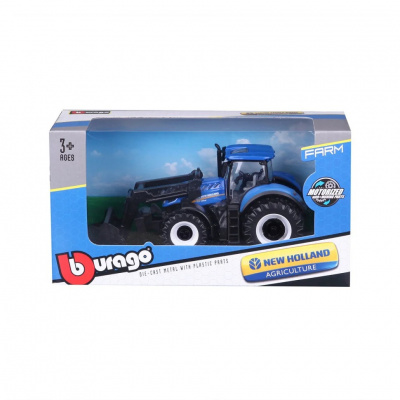 Дитяча іграшка Трактор "New Holland T7.315" Bburago 18-31632 з фронтальним навантажувачем