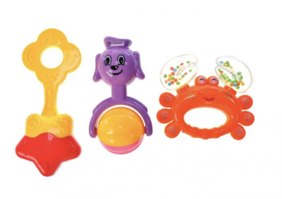 Набір брязкалець в колбі, (рожевий) huan le xing toys 997-63C