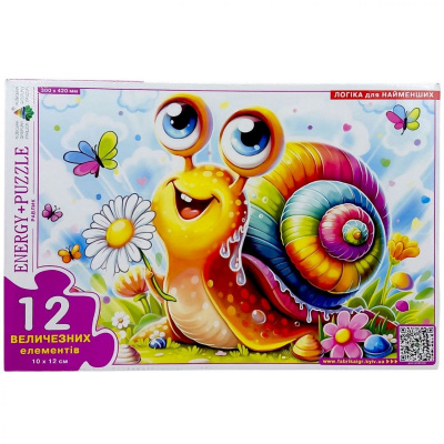 Гра-пазл (12 елементів), Равлик Київська фабрика іграшок 88427