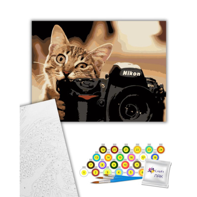 Картина по номерах Пухнастий фотограф 40х50 см Art Craft 11608-AC