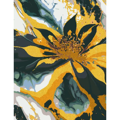 Картина по номерах Золота квітка 28x40 см Riviera Blanca RB-0887