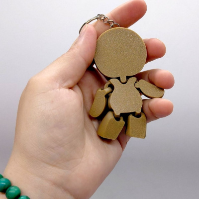Брелок 3d друк ЧОЛОВІЧОК-ПЕЧИВО (ВИД 1) , KEYCHAIN MIC KCHN090