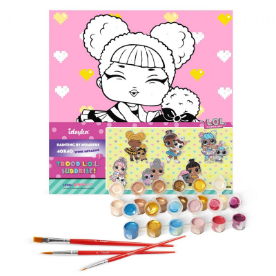 Картина за номерами L. O. L. Surprise! TroopSurprise Queen Bee With Queen Pup  40х40 см Ідейка KHO6287