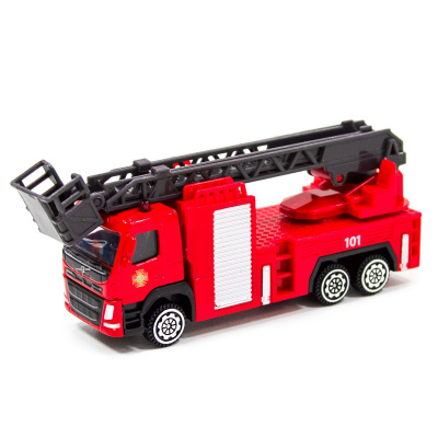 Металева машинка Volvo Пожежна машина (з краном) TechnoDrive 250302