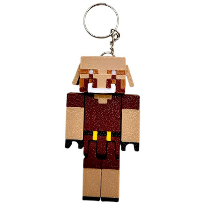 3D Брелоки MINECRAFT / МАЙНКРАФТ PIGLIN / ПІГЛІН KEYCHAIN, 3D друк OYTOY 01037100