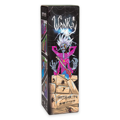 Розважальна гра Wonky. Дженга деревʼяна, українською мовою Strateg 30358