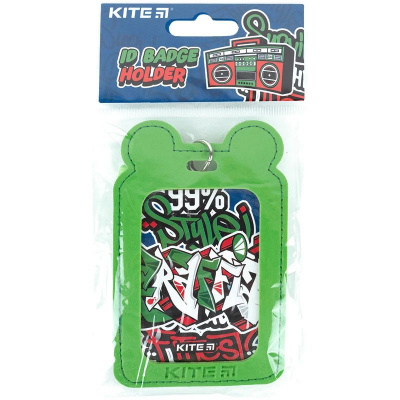 Бейдж на шнурку вертикальний (зелений) Kite K24-296-2