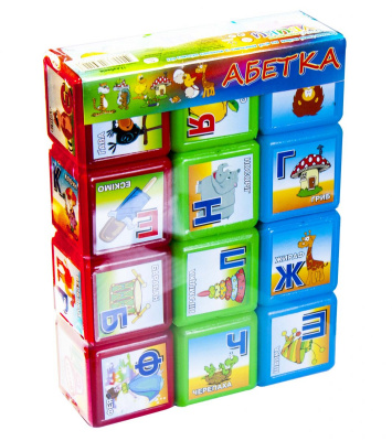 Кубики Абетка, 12 штук (укр) M.Toys 06042