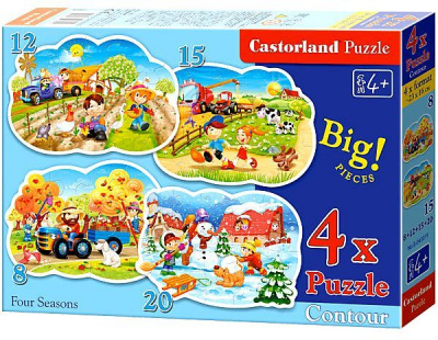 Пазли 4 в 1 Дачна життя Castorland В-043019