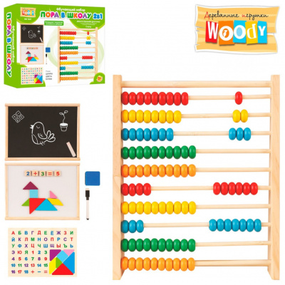 Дерев'яна іграшка Набір першокласника Woody MD 1601 українська мова