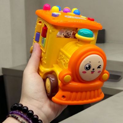 Музичний паровозик Чух-чух (укр), жовтий Wtoys 95606