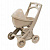 Коляска для ляльок з люлькою 0121/02eco бежевий