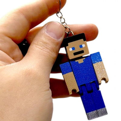 3D Брелоки MINECRAFT / МАЙНКРАФТ STEVE / СТІВ KEYCHAIN, 3D друк OYTOY 01016100