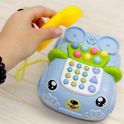 Інтерактивна іграшка Телефончик на колесах, блакитний Wtoys 30708