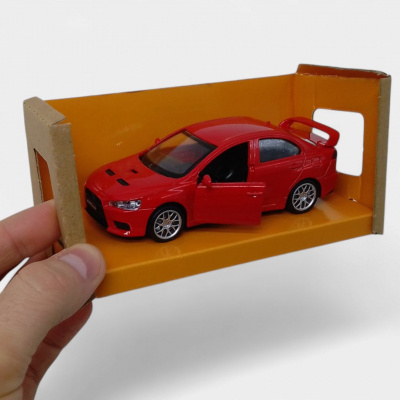 Машинка металева Mitsubishi Lancer Evolution Автопром, червона Автопром 4335