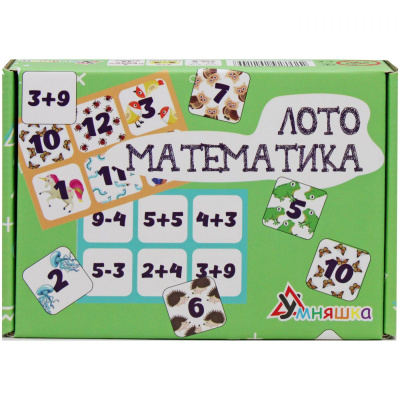 Розвиваюча настільна гра Лото математика (укр) Умняшка 2149