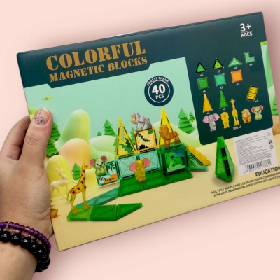 Конструктор магнітний з тваринками (40 дет) MIC G015