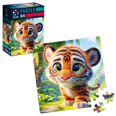 Пазли De.tail. Миле тигреня 64 деталі Vladi Toys DT1234-15