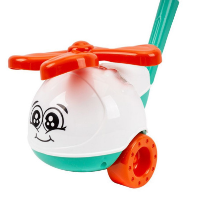 Каталка з ручкою Гвинтокрил, білий+бірюзовий Технок 9437