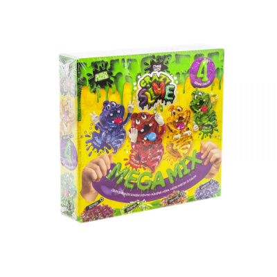 Набір для дослідів Crazy Slime - Лизун своїми руками, 4 кольори (укр) Dankotoys SLM-03-01U